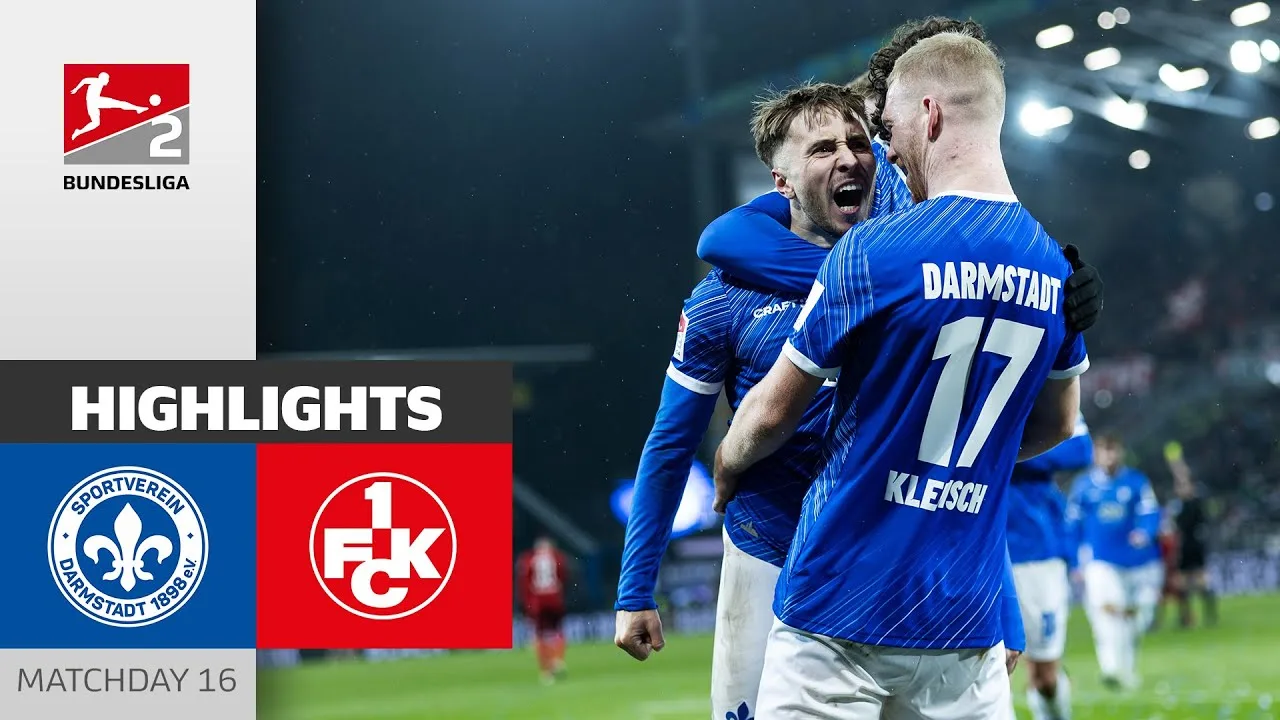 Grosse victoire à la maison ! | SV Darmstadt 98 – 1.FC Kaiserslautern 5-1 | Faits saillants | MD16 – Bundesliga 2