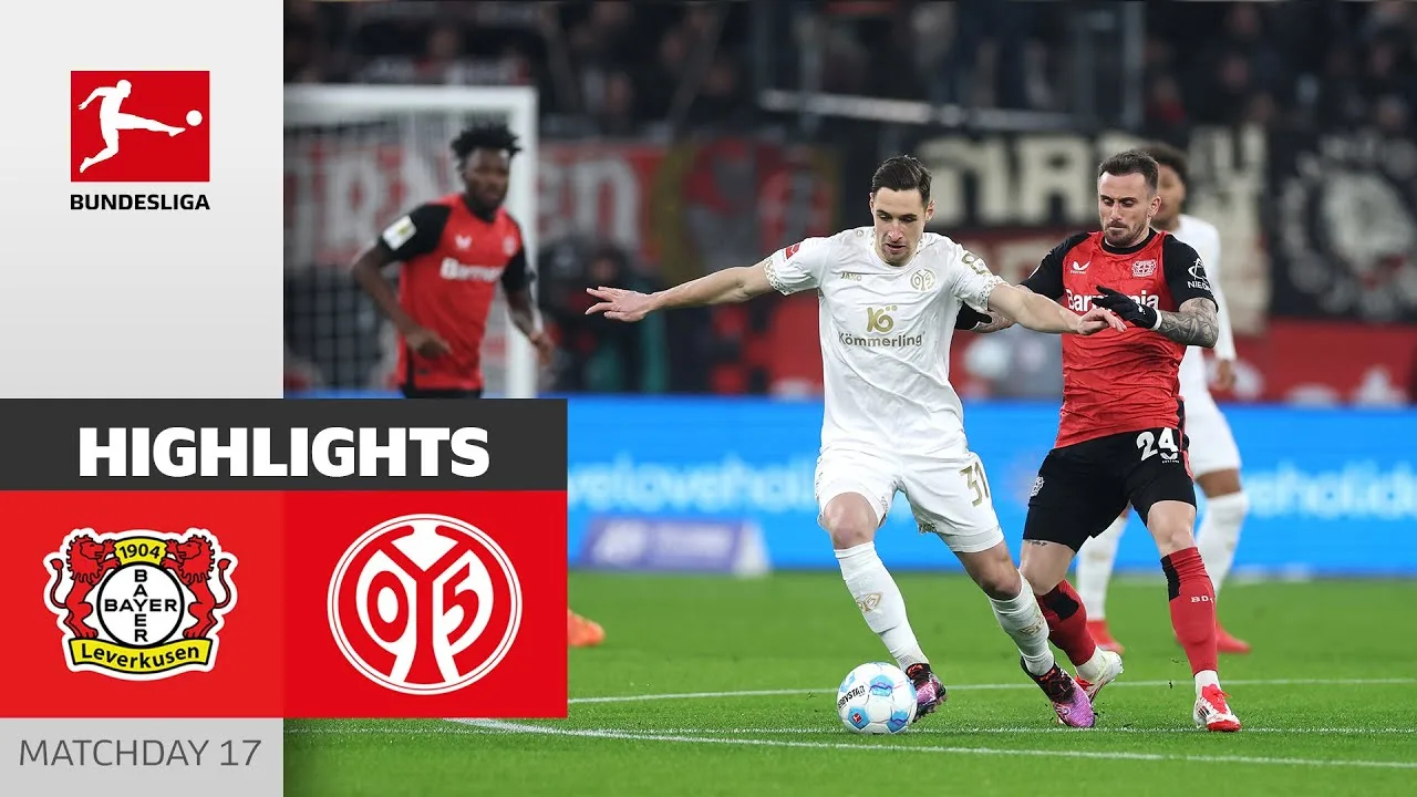 Le coup franc incroyable de Grimaldos le remporte ! | Bayer 04 Leverkusen – 1. FSV Mayence 05 1-0 | Points forts