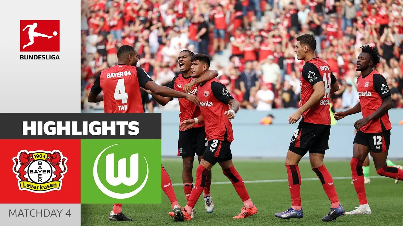 Encore une fois dans le temps additionnel ! | Bayer 04 Leverkusen – VfL Wolfsbourg 4-3 | Faits saillants | 4ème journée de Bundesliga