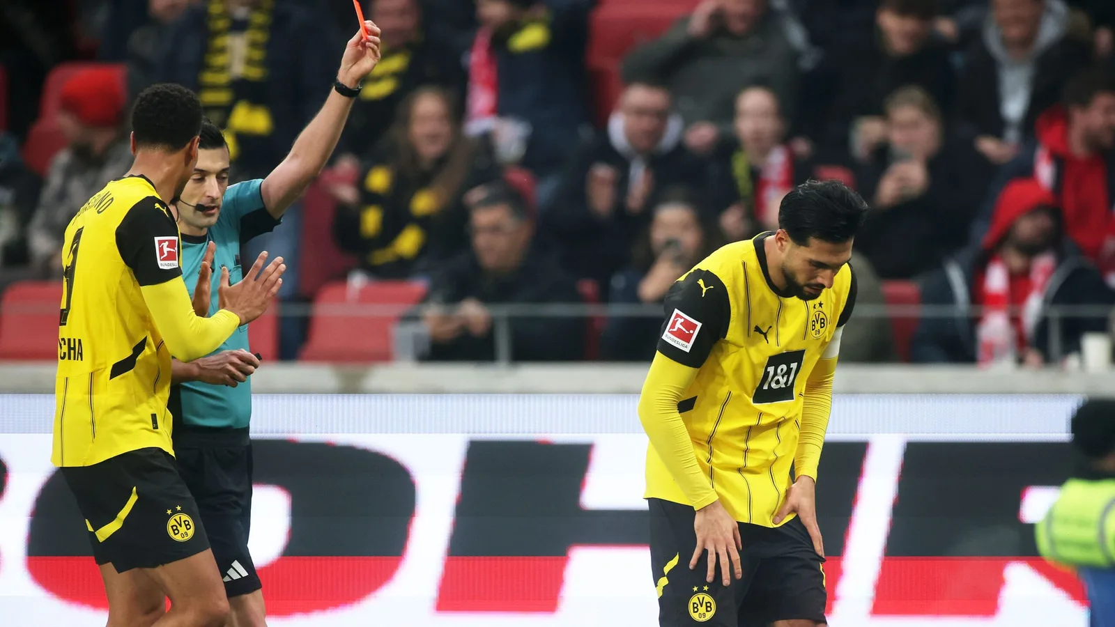 « Cela a changé la donne ! » – Emre Can est tenu pour responsable de la défaite du Borussia Dortmund alors que l’entraîneur Nuri Sahin et son coéquipier Julian Brandt critiquent le carton rouge de l’ancienne star de Liverpool pour défi ridicule