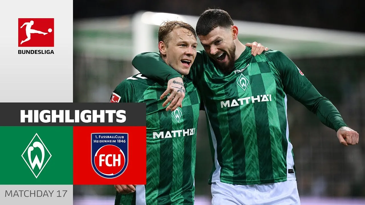 90+5 ! Drame à Brême ! | SV Werder Brême – 1. FC Heidenheim 1846 3-3 | Faits saillants | 17e journée