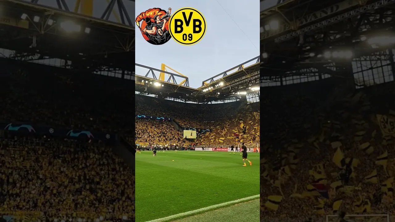 BVB ATMOSPHERE #ultras #bundesliga #football #soccer #germany #cr7 #messi #championsleague #pyro