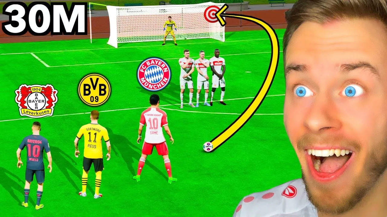 J’ai marqué 1 BUT SUR COUP FRANC avec chaque équipe de la BUNDESLIGA ! 🤩⚽️