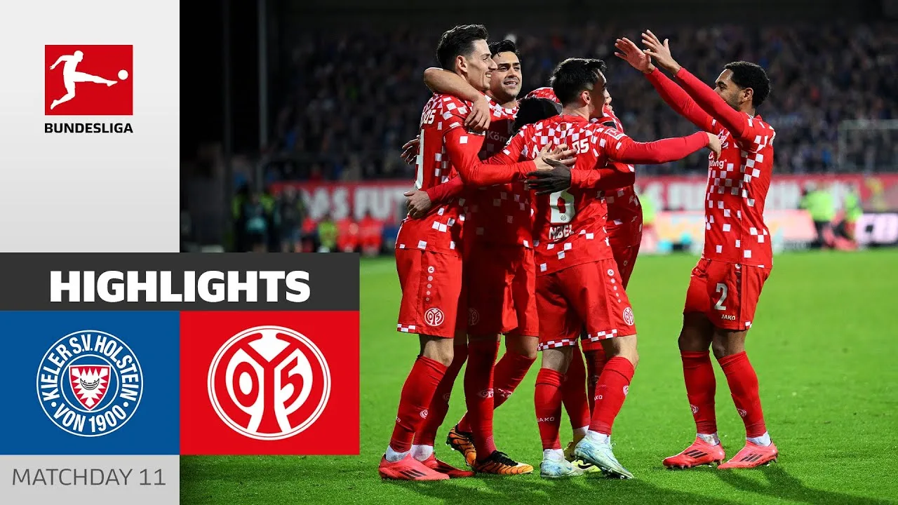 Mayence brise une séquence sans victoire ! | Holstein Kiel – 1. FSV Mayence 05 0-3 | Faits saillants | MD11 – Bundesliga