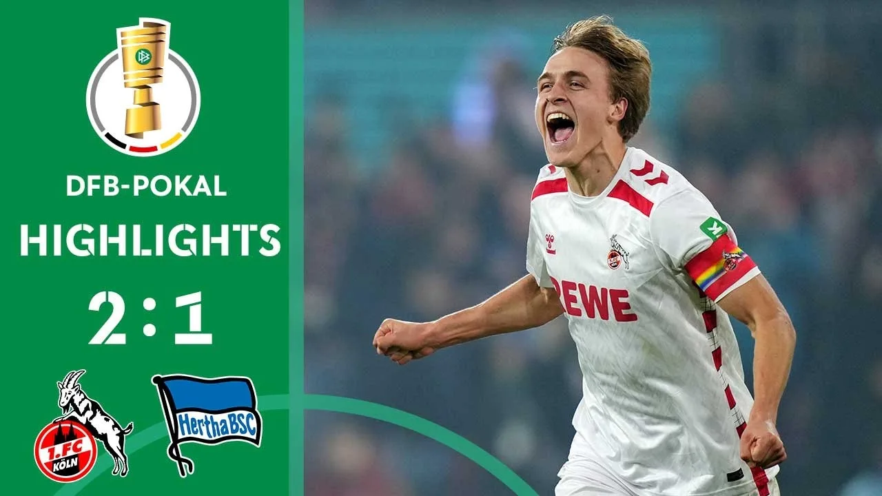 Drame sur pénalité de dernière minute ! | 1. FC Cologne contre Hertha BSC 2-1 | Faits saillants | DFB-Pokal, huitièmes de finale