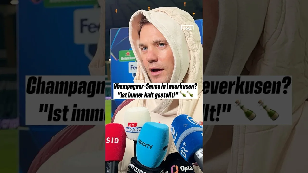 Joy Champagne à Leverkusen? « Il est toujours froid! » 🍾🍾🍾 # shorts #neUer #fcbayern
