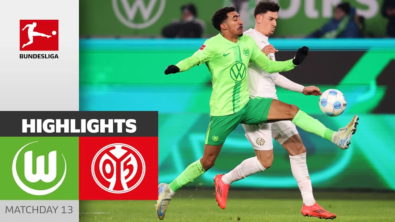 Thriller à 7 buts ! | VfL Wolfsbourg – 1. FSV Mayence 05 4-3 | Faits saillants | 13e journée – Bundesliga 24/25