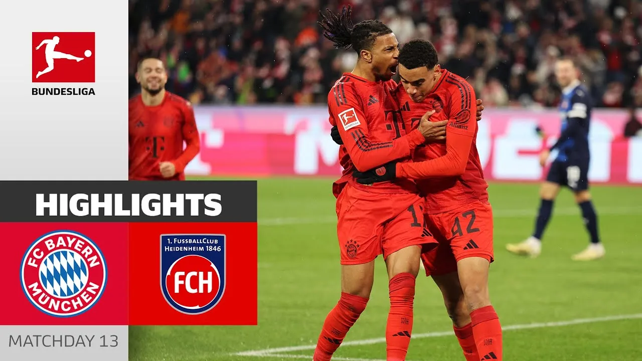 Attelle magique Musiala ! | FC Bayern Munich – 1.FC Heidenheim 1846 4-2 | Faits saillants | 13ème journée